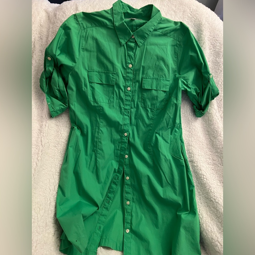 Old Navy Green button down shirt dress